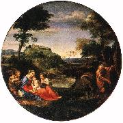 CARRACCI, Annibale Rest on Flight into Egypt ff Germany oil painting reproduction